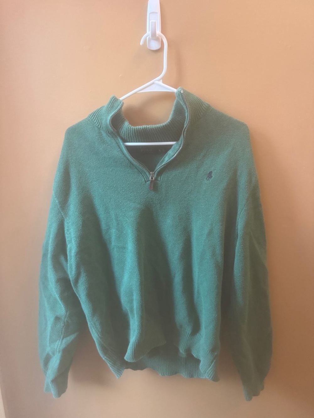 Men's Size XL Polo by Ralph Lauren Green Quarter-Zip